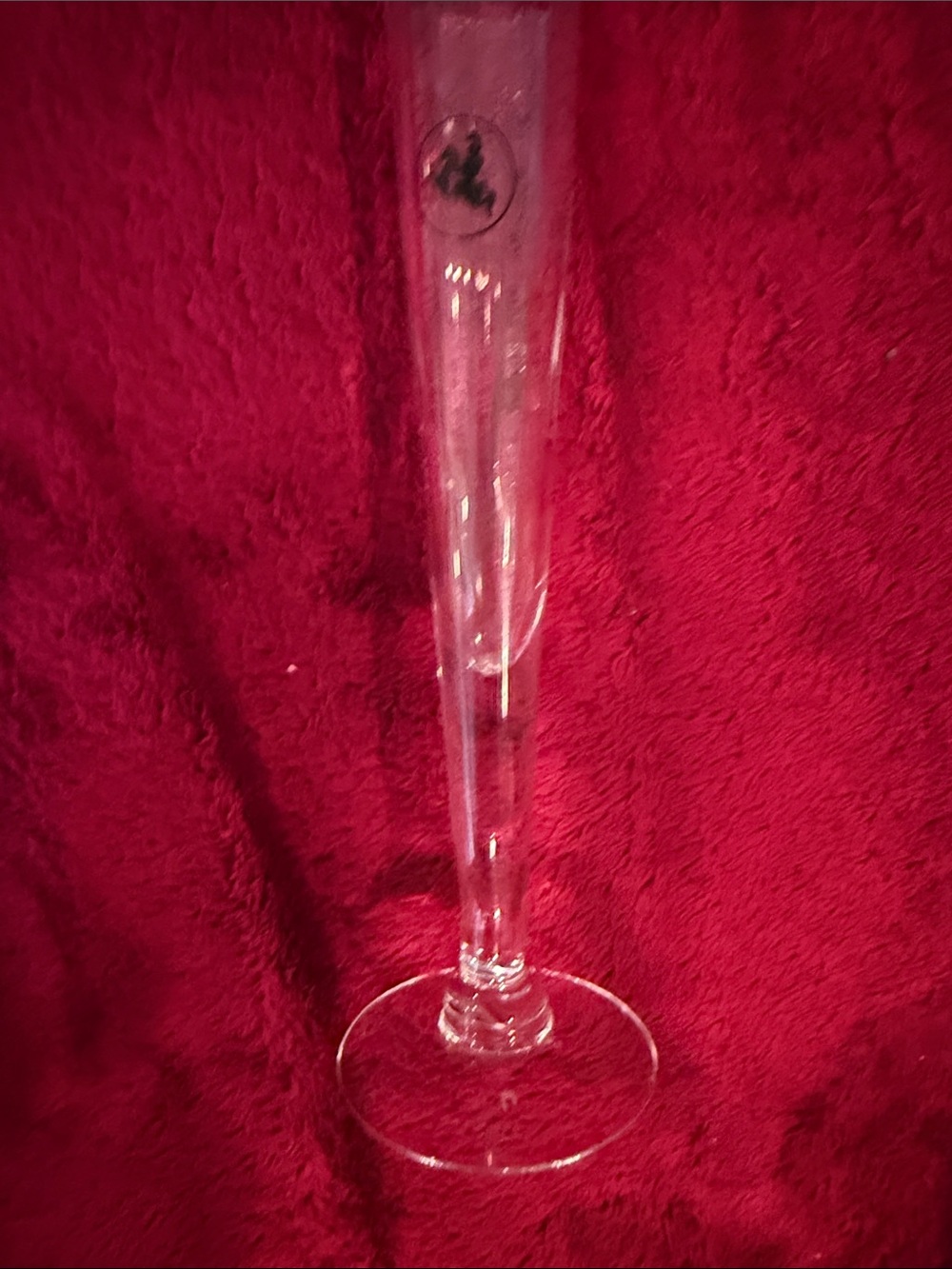 Wyborowa fluted champagne glass - Black Knight Vodka Single Stem glass